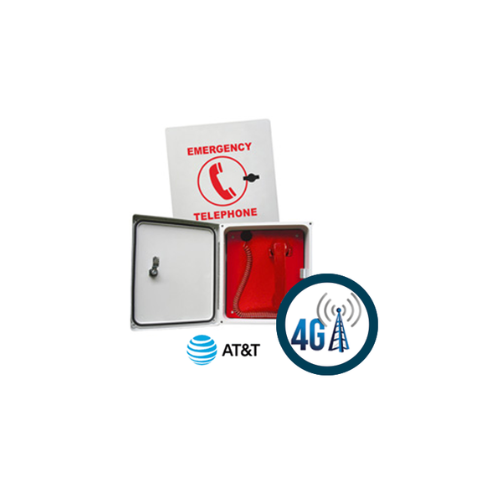 NEMA4 Enclosed Emergency Pool Phone with Handset & Coil Cord ATT Cellu