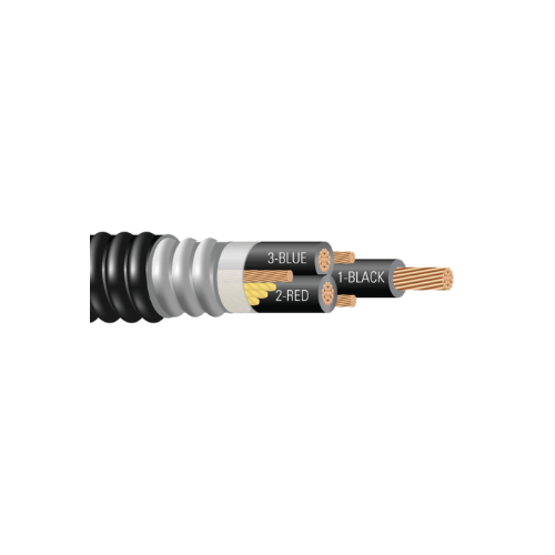 3/C CU 600V XLPE XHHW-2 AIA PVC Power Cable With Ground AT 50%. Silicone Free