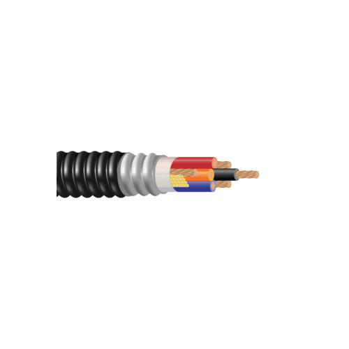 3/C or 4/C CU 600V XLPE XHHW-2 ARMOR-X PVC Cable With Three Grounds VFD Cable