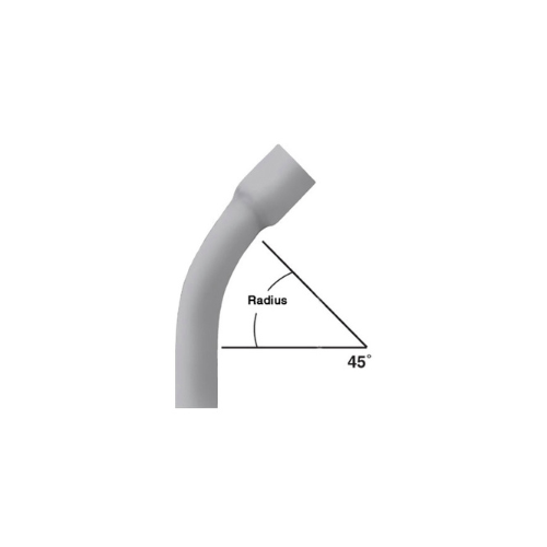 4 in. x 45-Degree x 24 in. Radius Bell End Schedule 80 Special Radius Elbow
