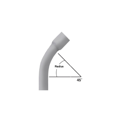 2 in. x 45-Degree x 24 in. Radius Bell End Schedule 80 Special Radius Elbow