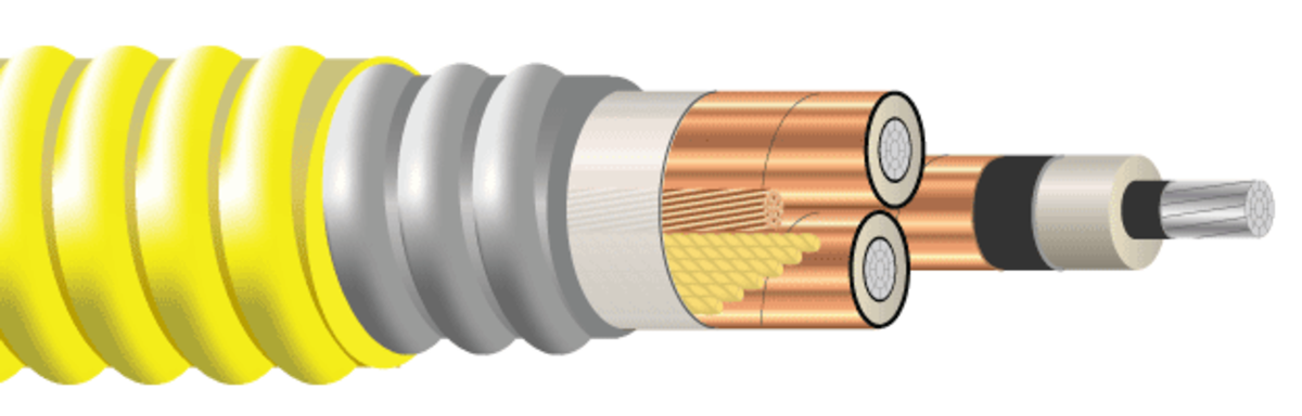 AL Compact 5/8kV NLEPR Insulation 133/100% IL AIA PVC Jacket. MV 105 - Tray Rated - Sunlight Resistant - For Direct Burial