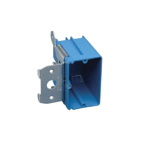 Blue Single Gang Plastic Adjustable Depth Electrical Box