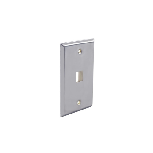 1 PORT FLUSH MOUNTING STYLE STAINLESS STEEL FACEPLATES (SINGLE PACKS)