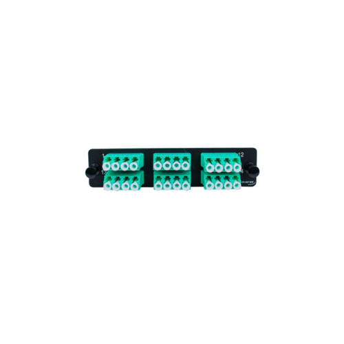 LC FIBER ADAPTER PANEL (24-PORT, DUPLEX, 24F, MM/OM3, AQUA) [SINGLE PACK]