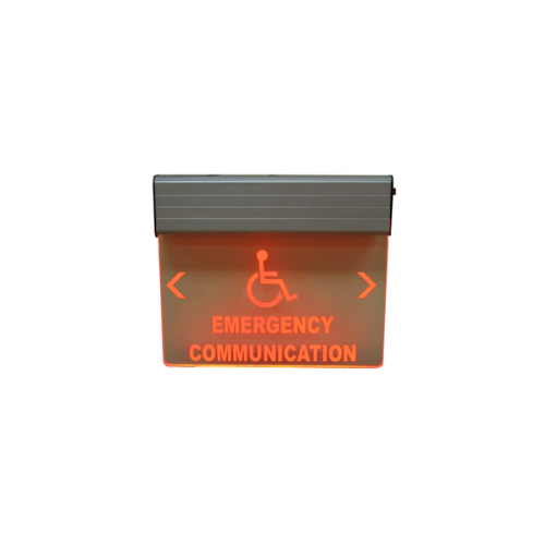 Emergency Communication 120/277vac Illuminated Single Sided Sign