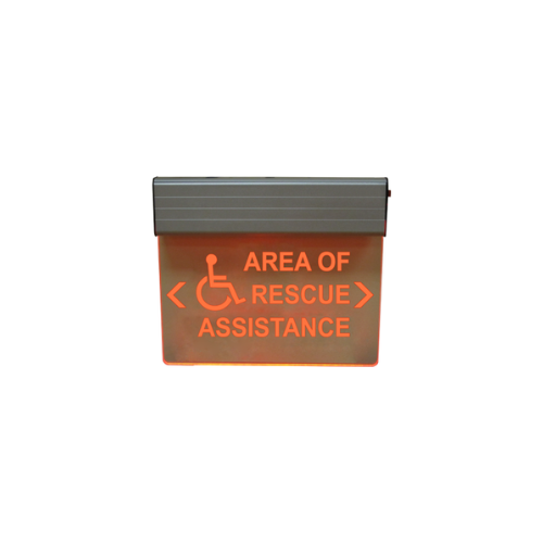 Area of Rescue Assistance 120/277vac Illuminated Single Sided Sign