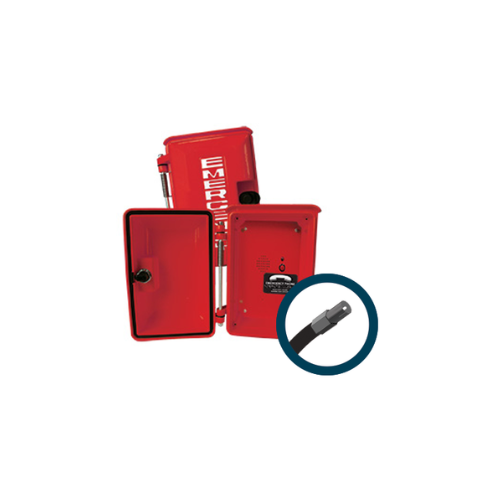 Vandal Resistant Hands-Free Emergency Pool Phone Digital RED