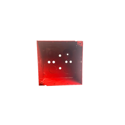 RED 4x4 Square Galvanized Steel Professionally Sprayed RED Electrical Metal Boxes
