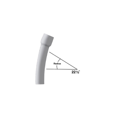 4 in. x 22-1/2-Degree x 18 in. Radius Bell End DB-100 Special Radius Elbow