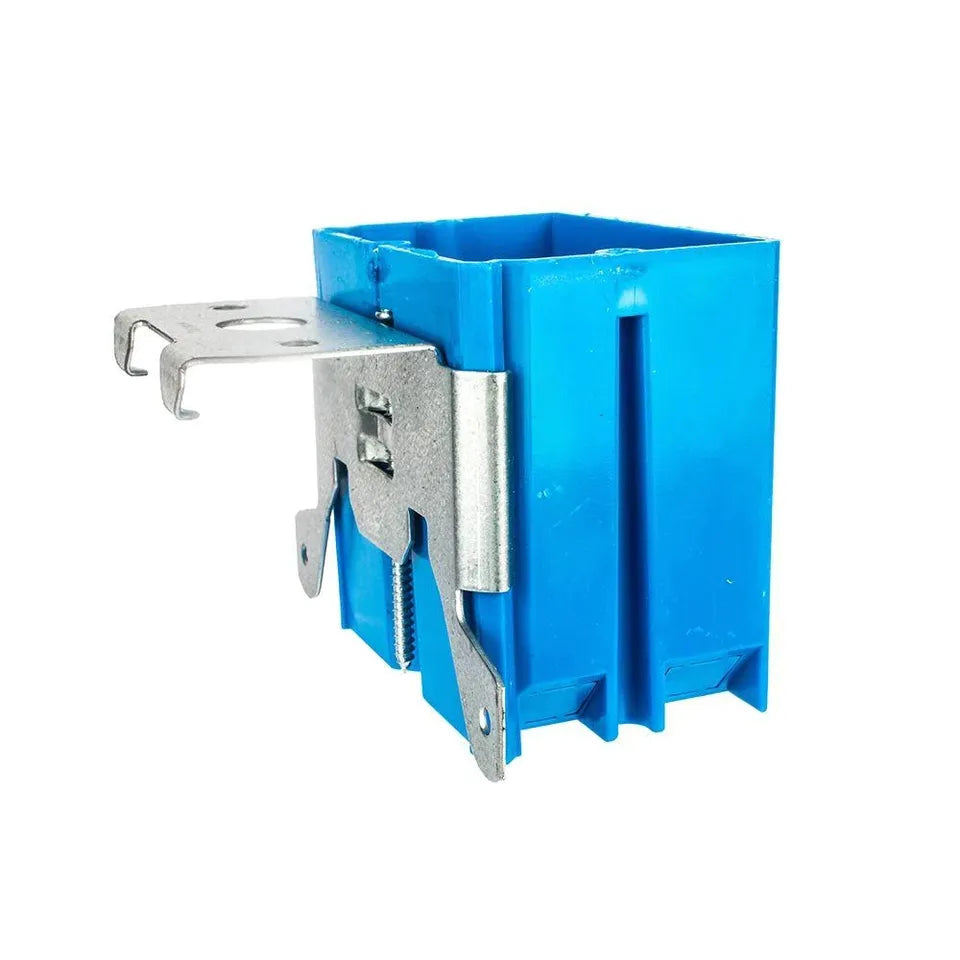 Blue Single Gang Plastic Adjustable Depth Electrical Box