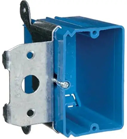 Blue Single Gang Plastic Adjustable Depth Electrical Box