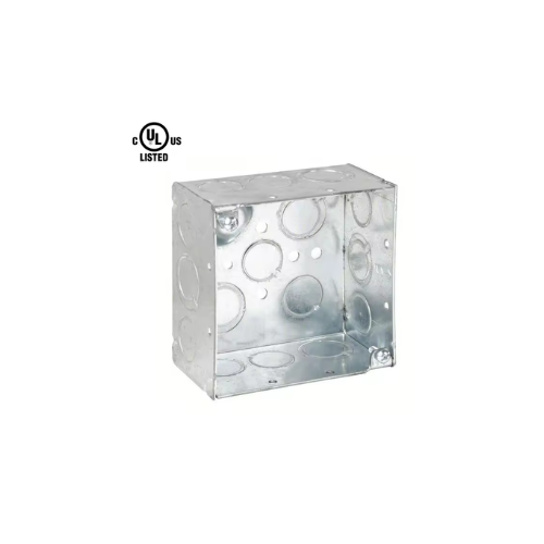 Galvanized Metal Electrical Box (4x4x2 1/8")