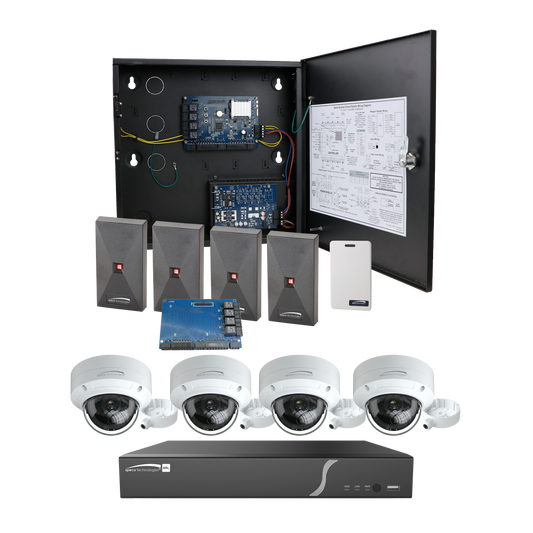 4 Door Access Control System & Video Integrated System