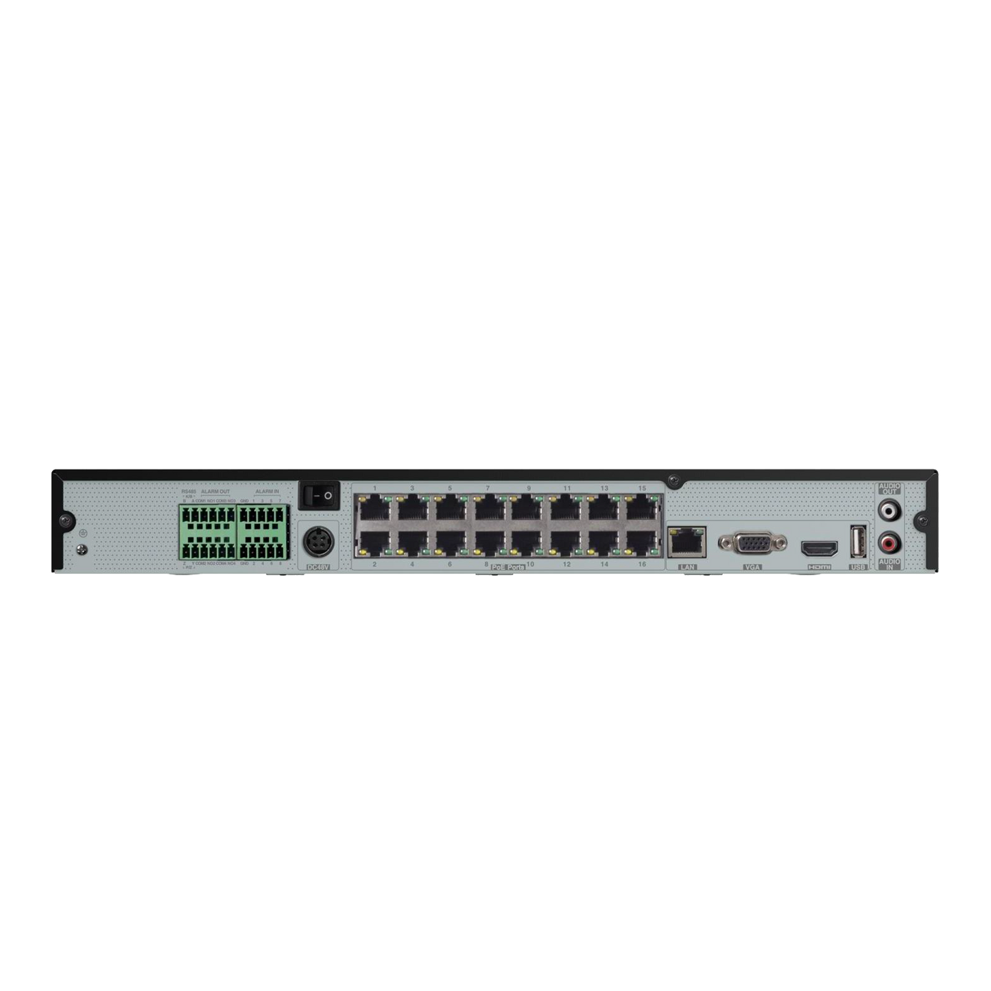 4K NVR w/ Facial Recognition & Smart Analytics 16 Channel NVR with 16 Built-in PoE Ports, 2-32TB Storage