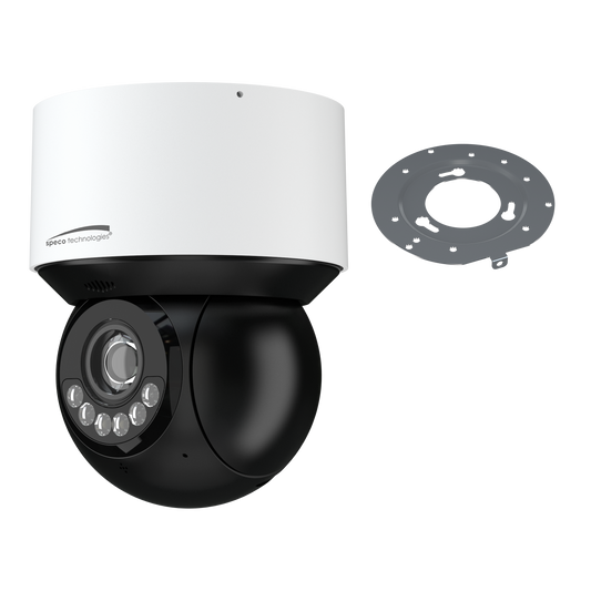 4MP 4X PTZ IP Camera with Advanced Analytics and Audio and Visual Digital Deterrent® 2.8-12mm 4x optical zoom lens