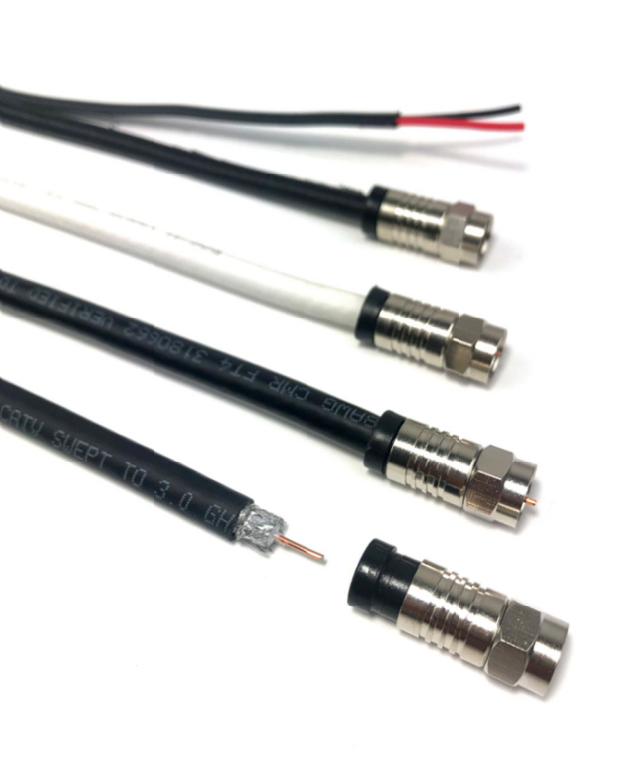 COAXIAL CONNECTORS RG-59 COMPRESSION F-TYPE [SINGLE PACKS]