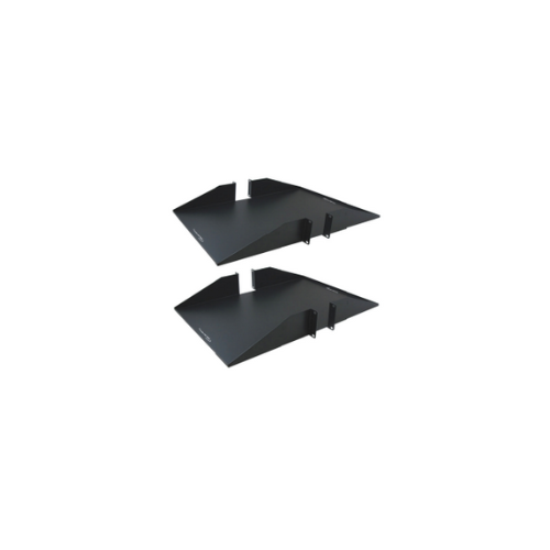 2U 25" SOLID BOTTOM DOUBLE SIDED RACK SHELF 2 PACK