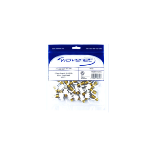 SNAP-IN F-TYPE GOLDPLATED 36HZ F/F KEYSTONE INSERT MODULES [25-PACK]