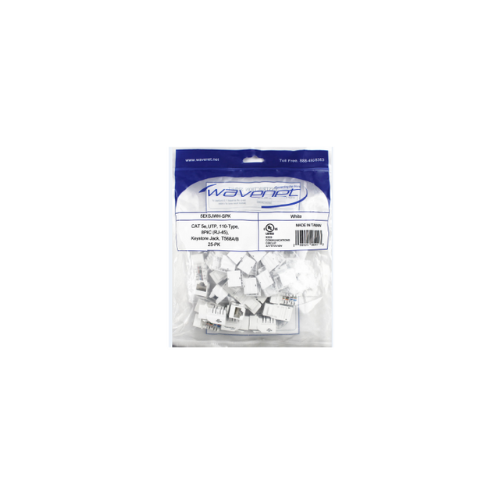 CAT5E KEYSTONE JACKS [SDJ SERIES / 25-PACK]