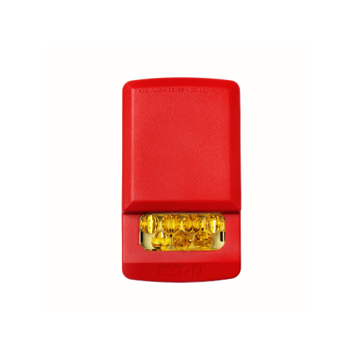 ELUXA STROBE LED WALL RED NO LETTERING AMBER LENS 15/30/75/110/135/185 cd 24V INDOOR