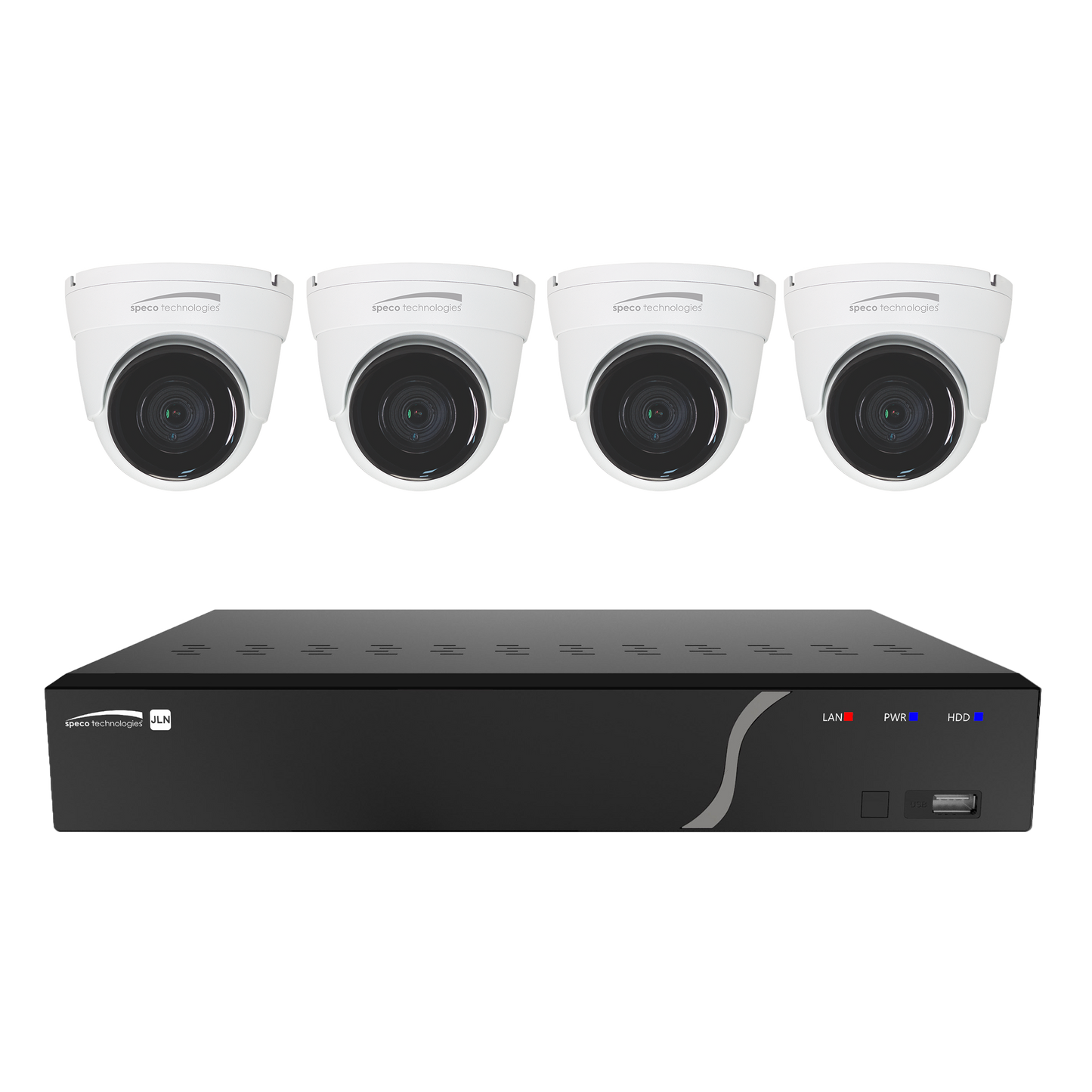4 Channel Surveillance Kit with Four 5MP IP Cameras, 1TB
