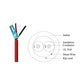 Fire Alarm Cable FPLR 14AWG/2C Red Solid Shielded