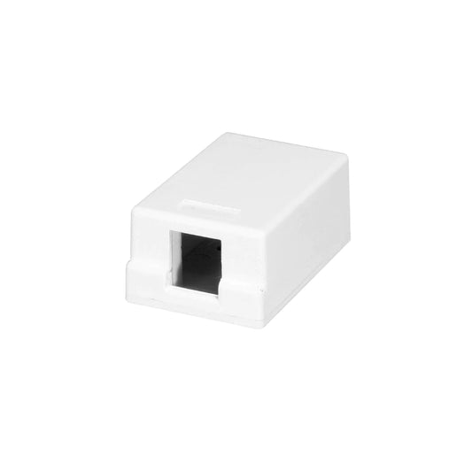 1 PORT SURFACE MOUNT BOX W/COVER & BASE, ADHESIVE STRIP & MOUNTING SCREWS [SINGLE PACK]